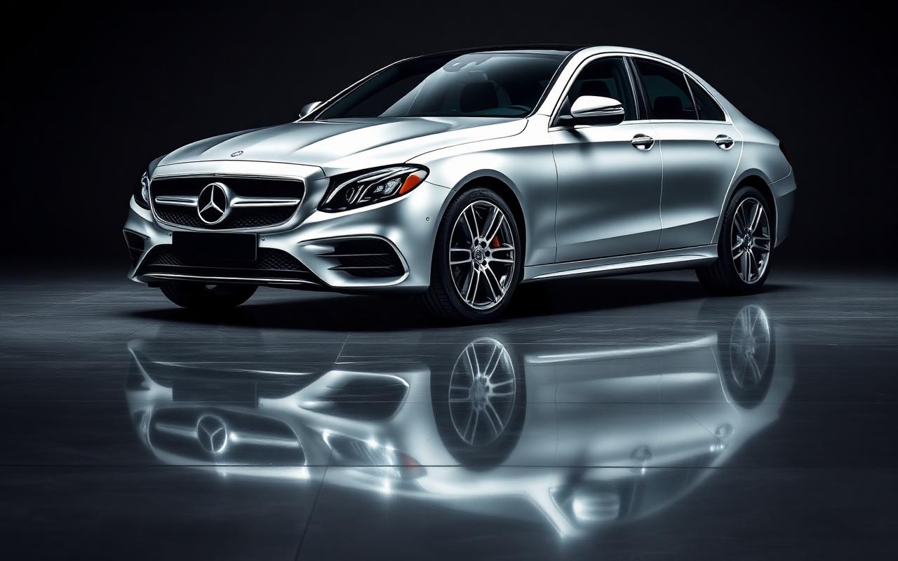 Mercedes Sedan — Auto Showroom ile işlenmiş fotoğraf